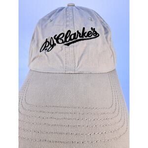 P J Clarke's Restaurant & Bar Hat Chicago One-Size Beige Distressed Soft Cotton
